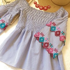 LOFT Fiesta Off the Shoulder Top